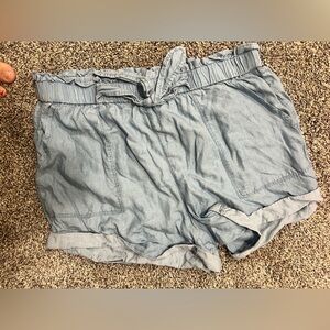Aerie Sky Blue Ruched Shorts